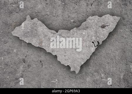 Map of Alagoas on weathered concrete Stock Photo - Alamy