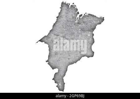 Map of Maranhao on weathered concrete Stock Photo - Alamy