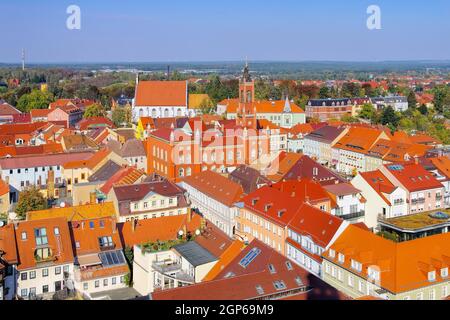 the town Kamenz in Saxony in Germany Stock Photo