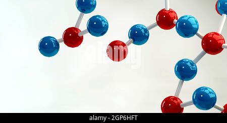 Molecule Structure in 3D as a Presentation Background Stock Photo
