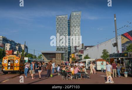 Dancing Towers, Reeperbahn, St. Pauli, Hamburg Stock Photo