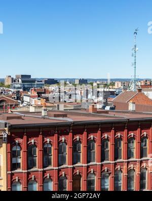 Ottawa, Canada - September 19, 2021: Cityscape of busy Ottawa downtown, Byward market on summer day Stock Photo