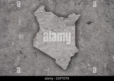 Map of Kenya on weathered concrete Stock Photo - Alamy