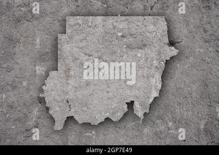 Map of Sudan on weathered concrete Stock Photo - Alamy