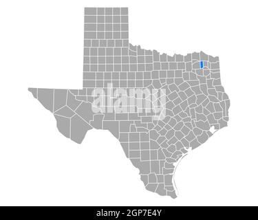 Map of Franklin in Texas Stock Photo