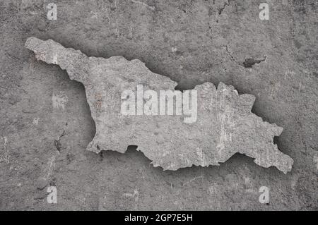 Map of Georgia on weathered concrete Stock Photo - Alamy