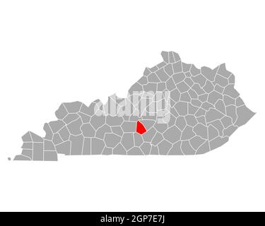 Map of Green in Kentucky Stock Photo - Alamy