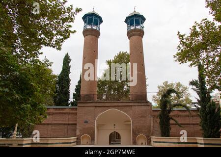 Shah Abbas Mosque in Ganja city. Medieval islamic buoldings in Azerbaijan. Ganja Juma Mosque XVII century Stock Photo