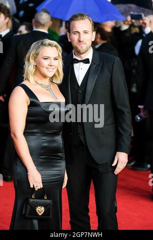 Royal Albert Hall, London, UK. 28th Sep, 2021. Katie Goodland and Harry Kane attends the World Premiere of No Time To Die. Picture by Credit: Julie Edwards/Alamy Live News Stock Photo