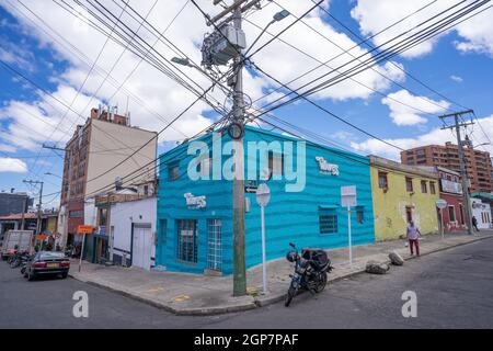 Bogota, Colombia, September 18, 2021. typical architecture of the  Usaquén district. Stock Photo