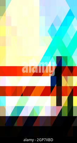 Abstract vivid geometric triangles architectural background vertical layout. Stock Photo