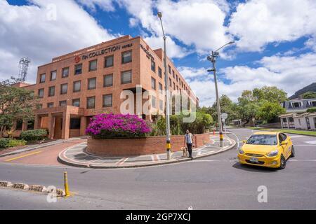 Bogota, Colombia, September 18, 2021. typical architecture of the  Usaquén district. Stock Photo