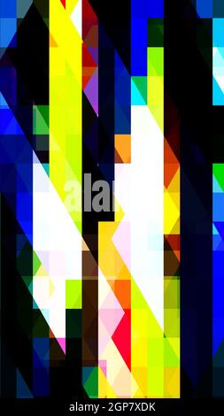 Abstract vivid geometric triangles architectural background vertical layout. Stock Photo