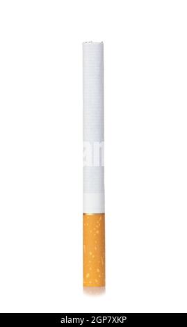 One unlit cigarette isolated on white background Stock Photo