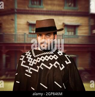 Bad gunman in the old wild west Stock Photo