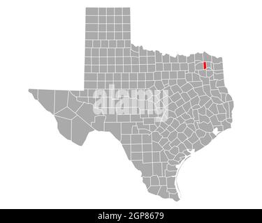 Map of Franklin in Texas Stock Photo