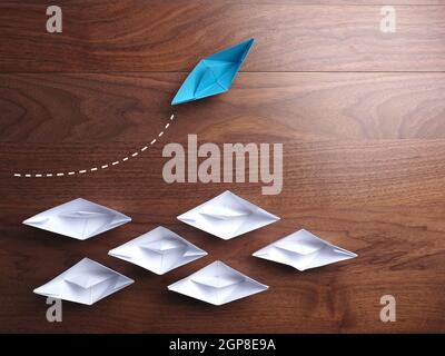 New ideas, creativity and various innovative solutions or leadership concept on an office table Stock Photo