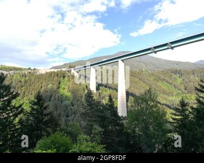 Europa Bridge near Innsbruck. Highest bridge in Europe Stock Photo