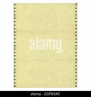 continuous form paper for dot-matrix and line printers Stock Photo