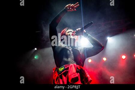 Yungblud at O2 Academy, Bournemouth, UK. 28th Sep, 2021. Credit: Charlie Raven/Alamy Live News Stock Photo