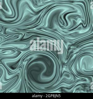 Silk abstract background in turquoise blue. Curved liquid sea waves, silk satin velvet texture background. Illustration Stock Photo