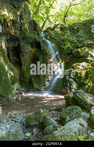 Hajsky waterfall, Slovak Paradise, Slovakia Stock Photo