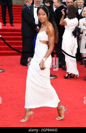 September 28, 2021, London, UK. Naomie Harris arriving at the No Time To Die World Premiere, the Royal Albert Hall, London. Credit: Doug Peters/EMPICS/Alamy Live News Stock Photo