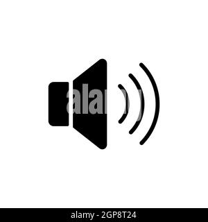 Max volume high vector flat glyph icon. Graph symbol for music and sound web site and apps design, logo, app, UI Stock Photo