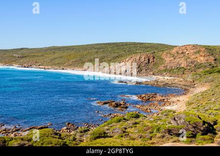 Sugarloaf Rock Nature Reserve is a beautiful patch of untouched nature within the Leeuwin-Naturaliste National Park - Naturaliste, WA, Australia Stock Photo