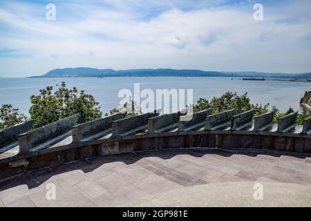 Novorossiysk, Russia - May 20, 2018: The complex of monuments to the sailors of the revolution. Monument to sailors, Defenders of the Revolution. City Stock Photo