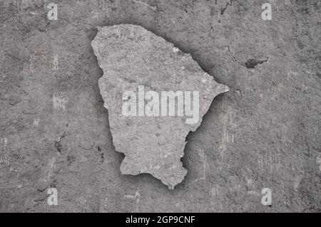 Map of Ceara on weathered concrete Stock Photo - Alamy