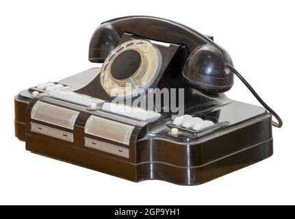 Office phone 50s-is isolated on the white Stock Photo