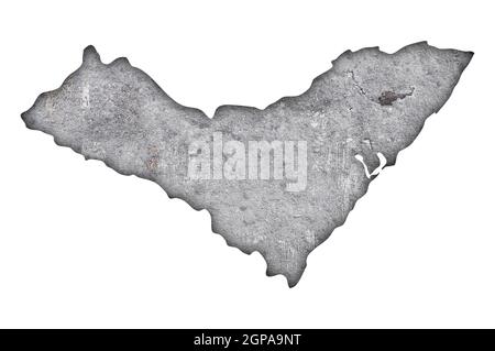 Map of Alagoas on weathered concrete Stock Photo - Alamy