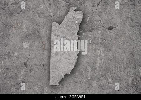 Map of Belize on weathered concrete Stock Photo - Alamy