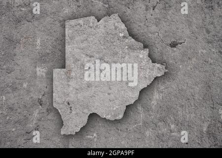 Map of Botswana on weathered concrete Stock Photo - Alamy