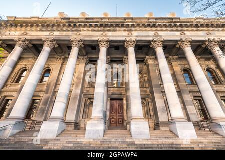 Old Parliament House building facade in Adelaide, viewed from North Terrace, South Australia Stock Photo