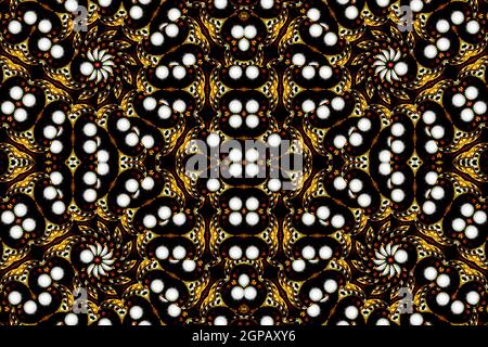 High contrast luxury modern ornate geometric seamless pattern design Stock Photo