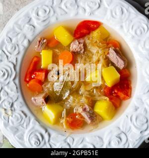 kapusniak delicious polish sauerkraut soup Stock Photo