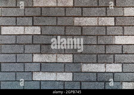 brick wall texture in gray tones with white bricks Stock Photo