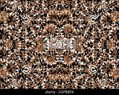 Modern intricate geometric seamless pattern in red colors Stock Photo