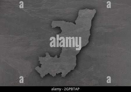 Map of Republic of the Congo on dark slate Stock Photo - Alamy