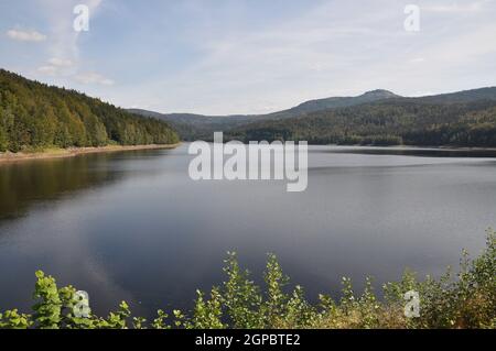 View of the drinking water supply in Frauenau Stock Photo
