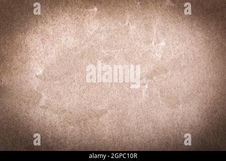 The Beige crumpled paper texture for background Stock Photo