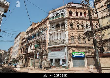 The vintage house in the center of Karachi, Pakistan Stock Photo