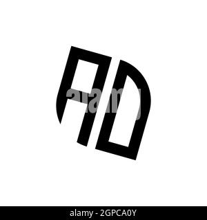 AN logo with golden diamond shape style vector, monogram geometric golden shape style isolated in black background Stock Vector