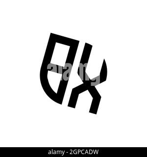 BU logo with golden diamond shape style vector, monogram geometric golden shape style isolated in black background Stock Vector