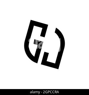 GC logo with golden diamond shape style vector, monogram geometric golden shape style isolated in black background Stock Vector