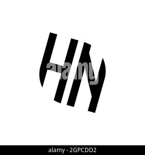 HF logo with golden diamond shape style vector, monogram geometric golden shape style isolated in black background Stock Vector