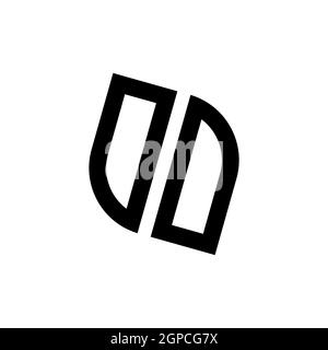 OO logo with geometric shape vector monogram design template isolated on white background Stock Vector