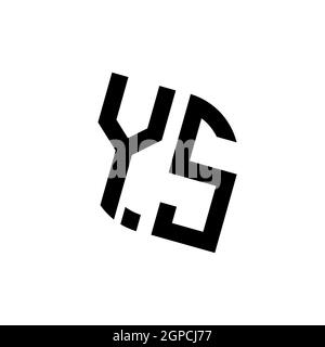 YS logo with geometric shape vector monogram design template isolated on white background Stock Vector